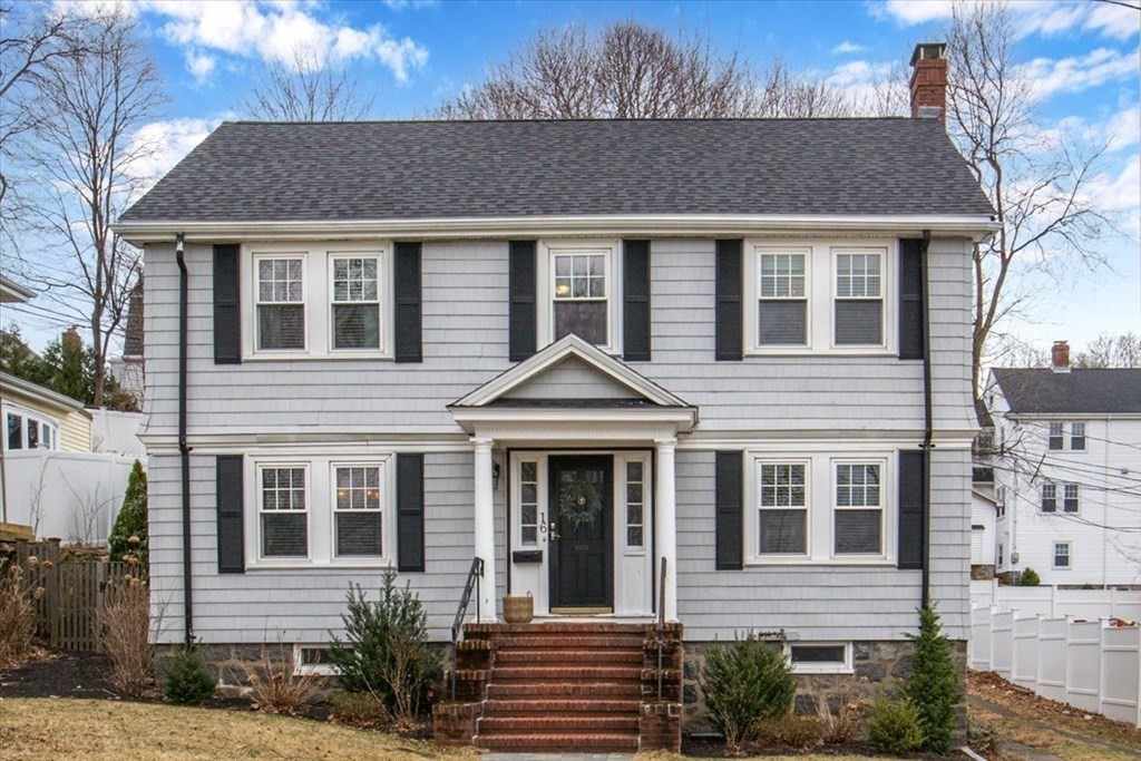 a front view of a house
