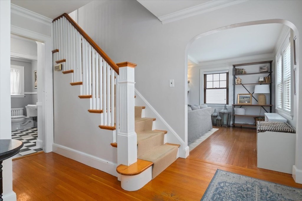 16 Sturges Road Boston, MA 02132 - Photo 10 of 34 a view of entryway and hall with wooden floor