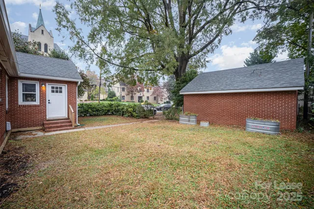 a backyard of a house