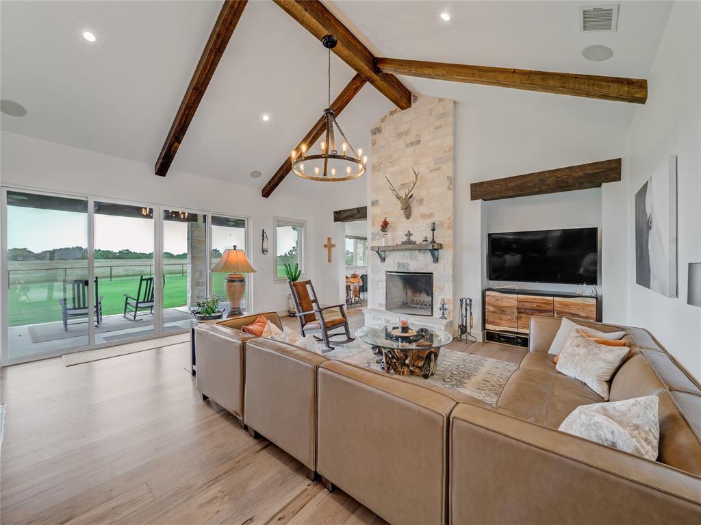 6362 Belz Road Sanger, TX 76266 - Photo 8 of 40 a living room with furniture and a flat screen tv