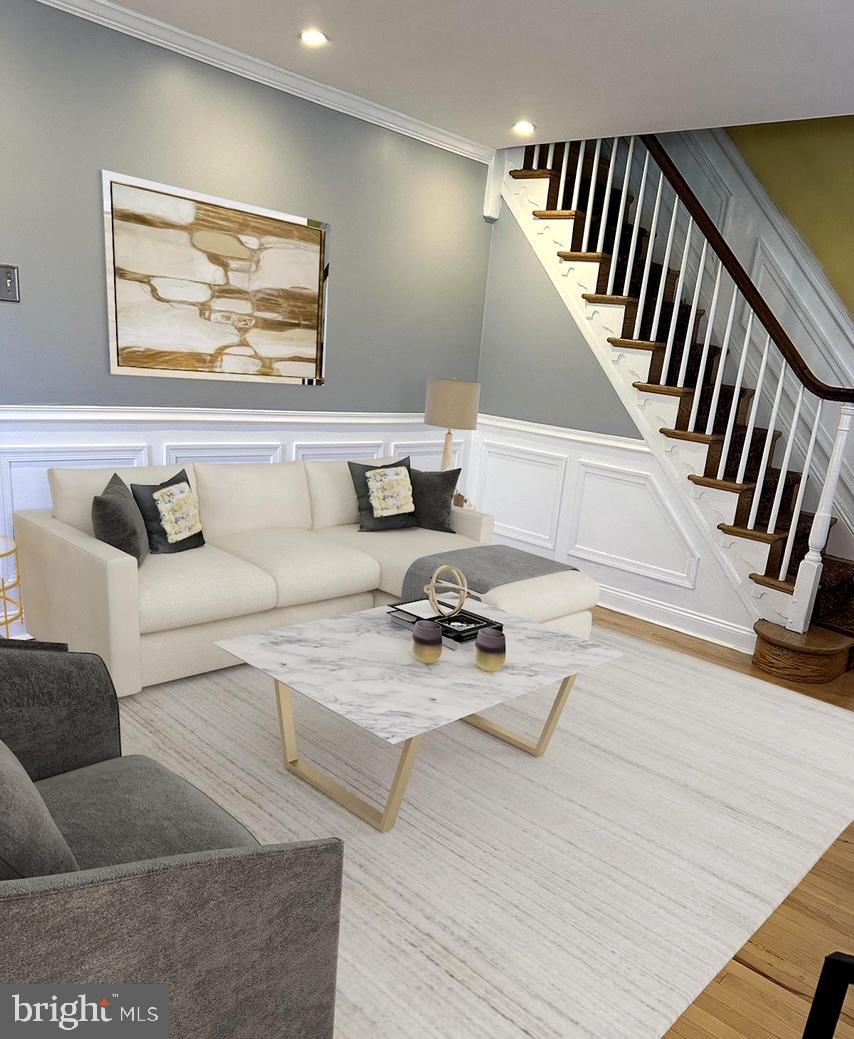 408 Old Farm Road Wyncote, PA 19095 - Photo 3 of 26 Living Room - Virtually Staged
