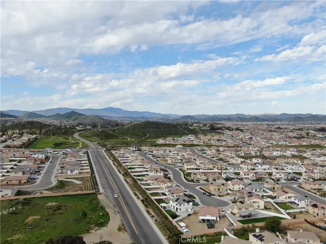 an aerial view of a city