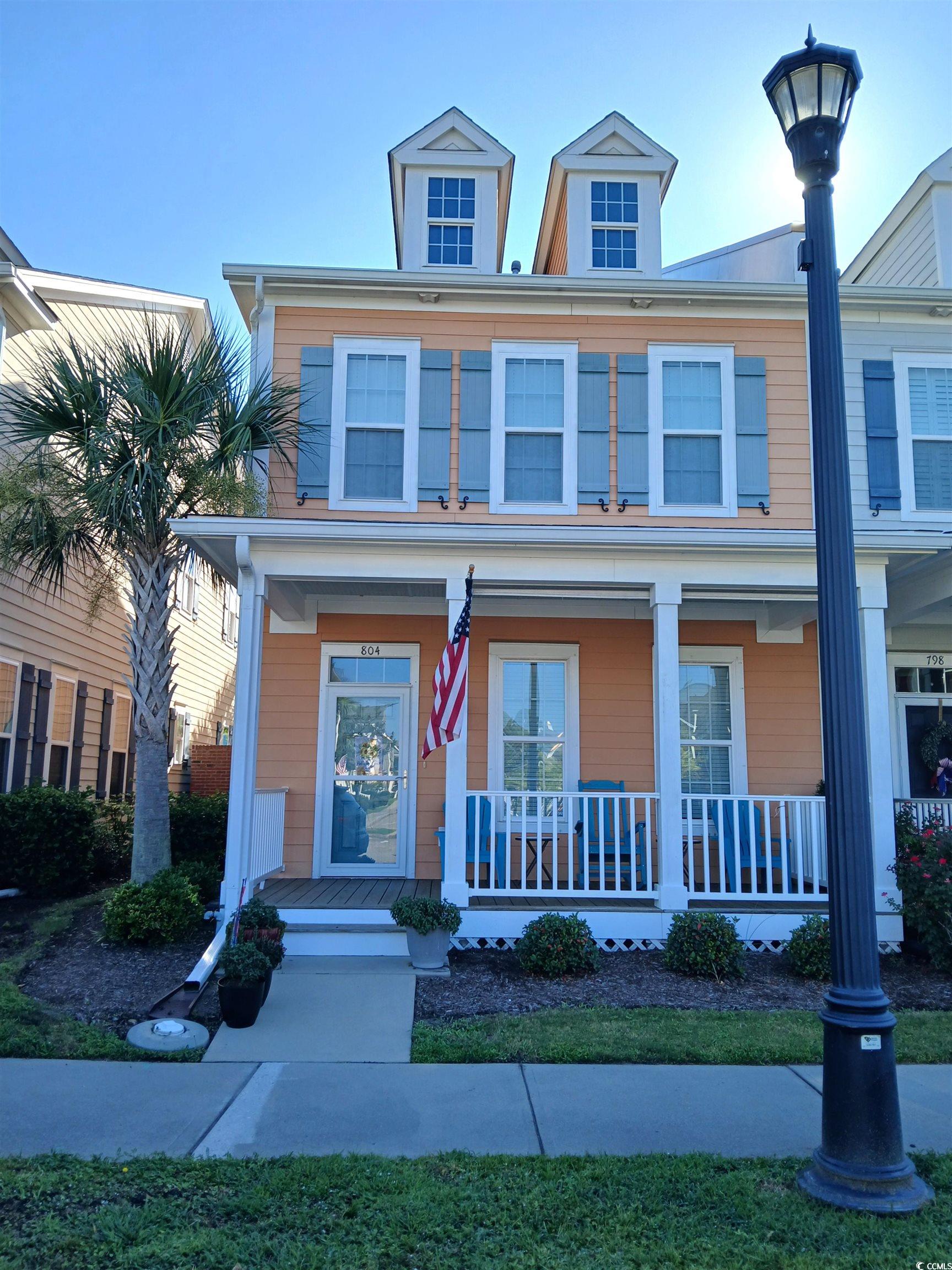 View of front of home with a porch