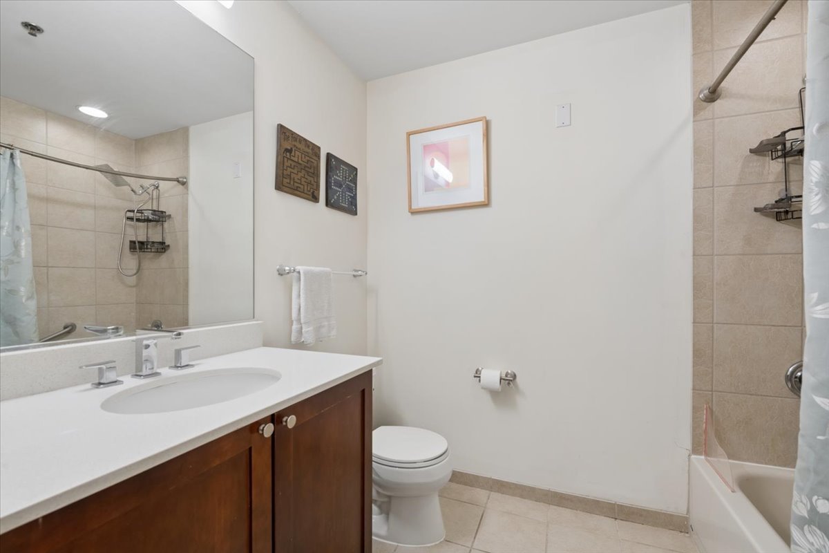 1255 South State Street, Unit 502 Chicago, IL 60605 - Photo 8 of 13 a bathroom with a sink a toilet and shower