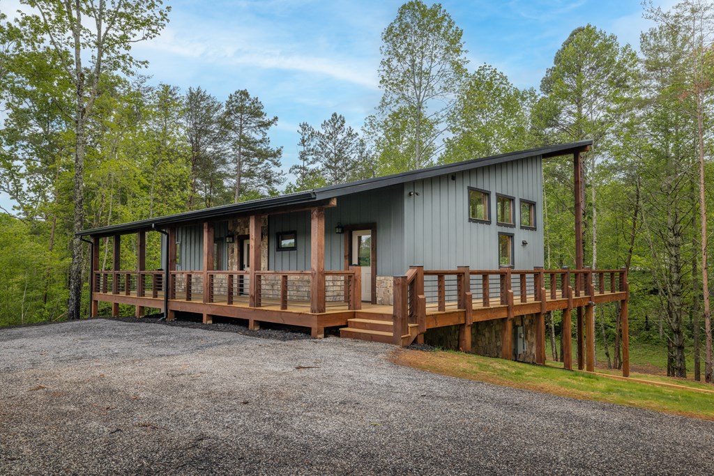 485 Sowers Road Blue Ridge, GA 30513 - Photo 7 of 45 front view of a house with a yard