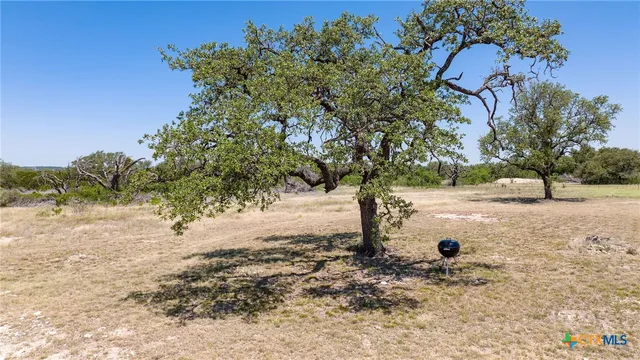 a view of lake with green space
