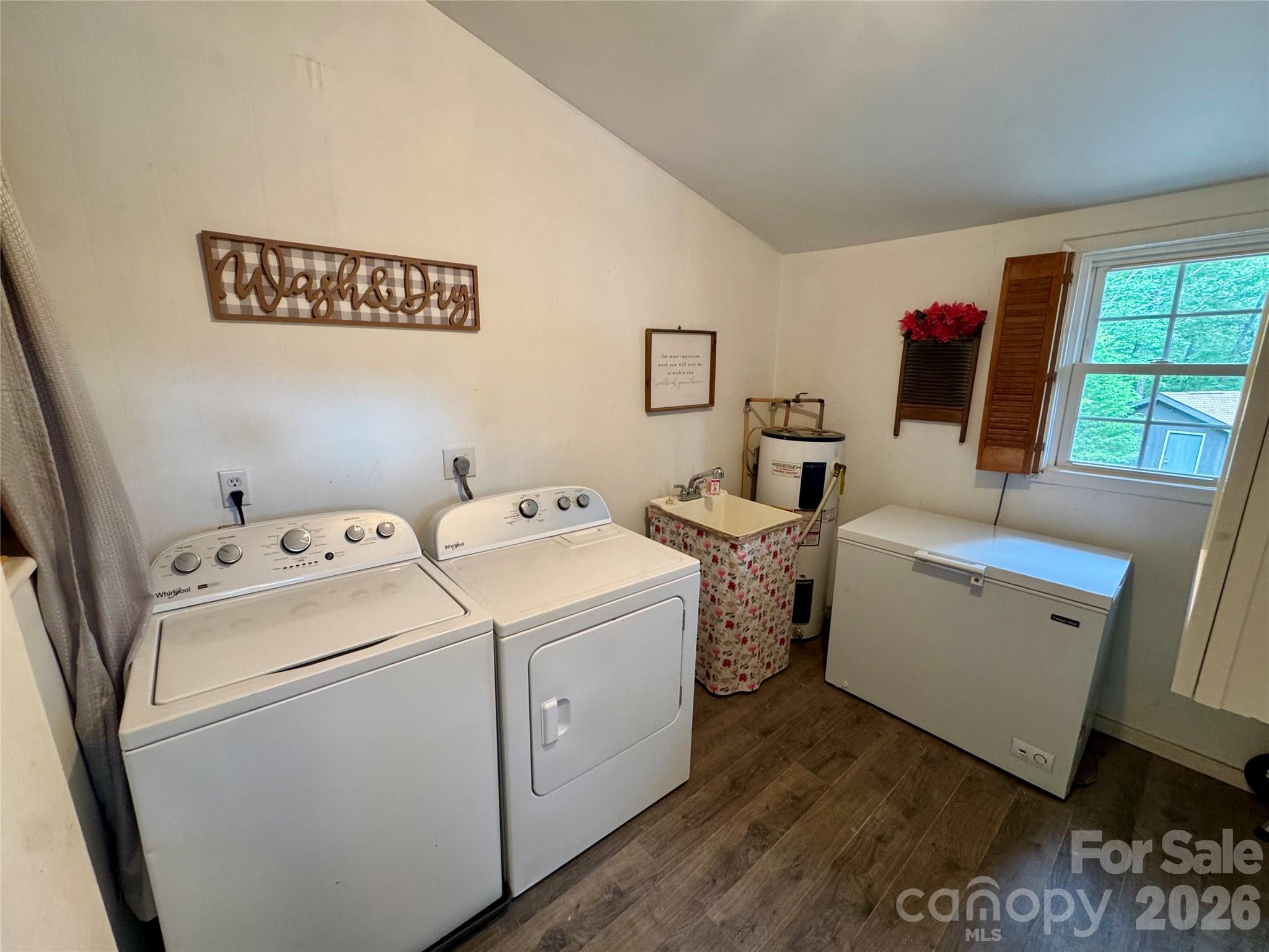 282 Calhoun Trail Rutherfordton, NC 28139 - Photo 13 of 48 a utility room with dryer and washer
