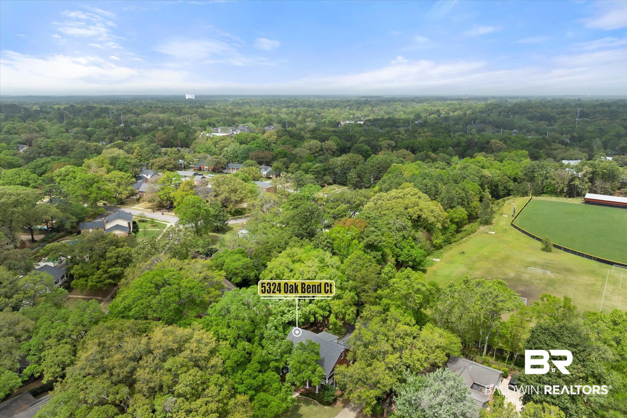 5324 Oak Bend Court Mobile, AL 36609 - Photo 48 of 49 Birds eye view of property featuring a forest view