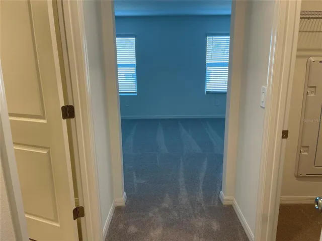 an empty room with a window