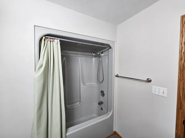 a view of a hallway with workspace