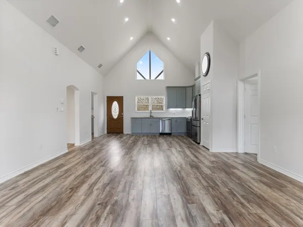 a view of livingroom with furniture and wooden floor