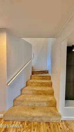 a view of a living room with furniture
