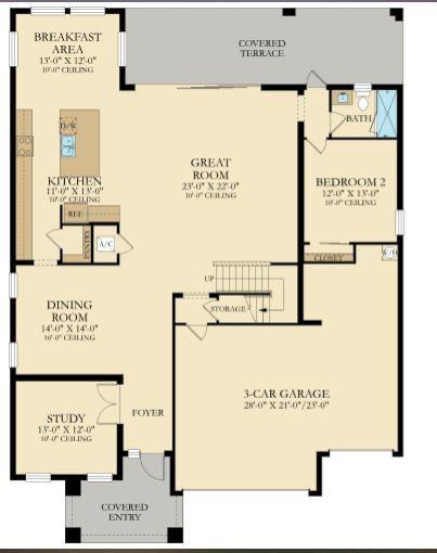 19735 Split Rail Run, Unit 373 Loxahatchee, FL 33470 - Photo 14 of 15 Easton Floor Plan Main Level