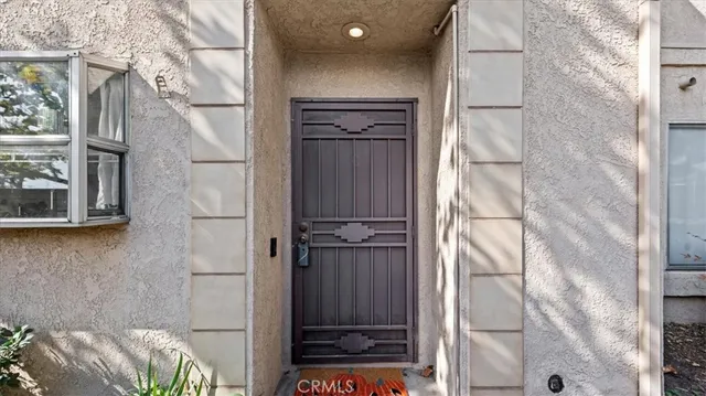 a bathroom with a mirror and a shower