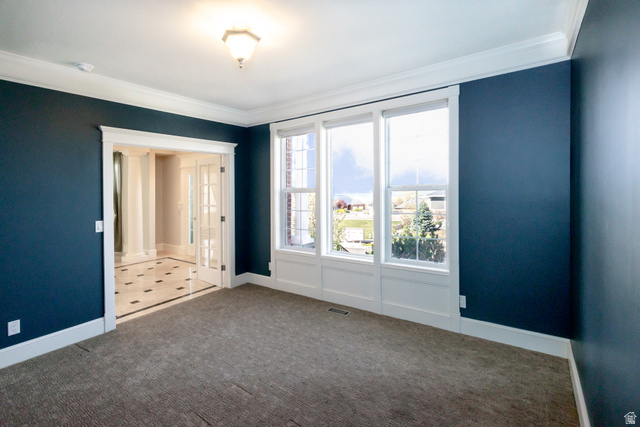 434 Cardon Ridge Drive Smithfield, UT 84335 - Photo 15 of 59 Unfurnished bedroom with carpet floors and crown molding
