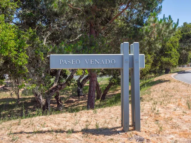 a view of a wooden fence and a tree