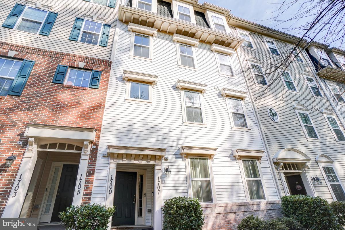 a view of a building with a window