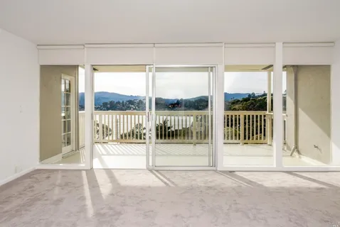 a view of a door and a porch