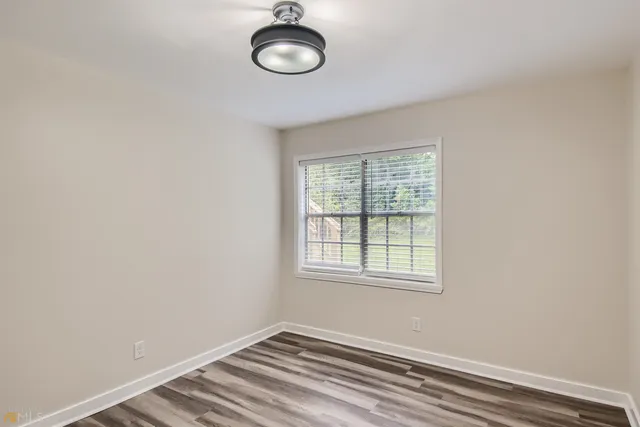 an empty room with a window