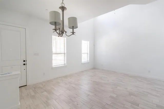 a view of empty room with a window