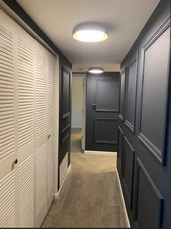 a bathroom with a shower and a tub