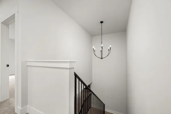 a view of a hallway with closet