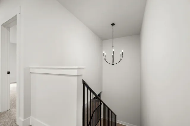 a view of a hallway with closet