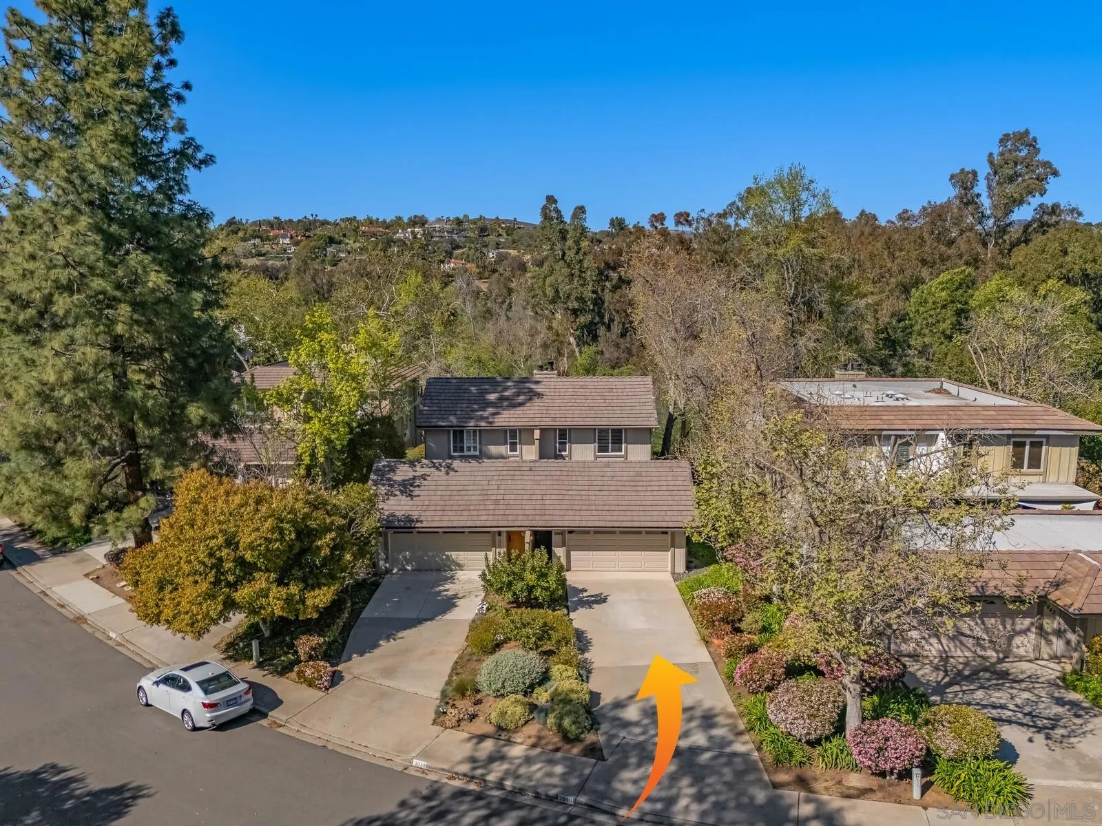 3040 Via De Caballo Encinitas, CA 92024 - Photo 35 of 39 an aerial view of a house with a yard