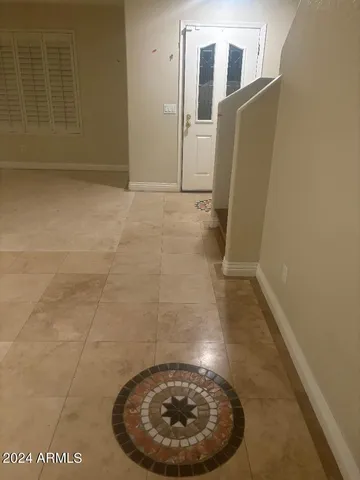 a view of small space with racks on the wall