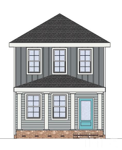 a front view of a house