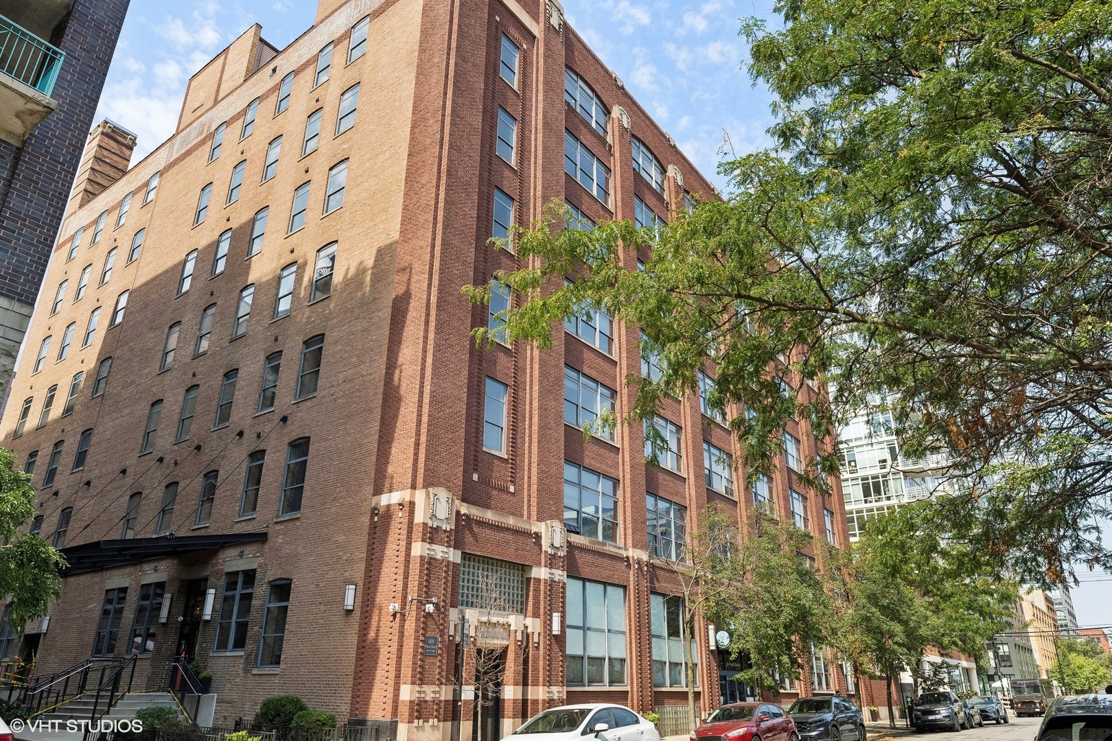 a front view of a building