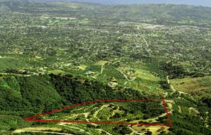 1320 Barger Canyon Road Santa Barbara, CA 93110 - Photo 2 of 7 Barger Aerial outline of property