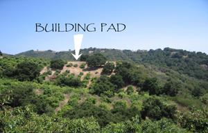 1320 Barger Canyon Road Santa Barbara, CA 93110 - Photo 3 of 7 Building Pad view from road