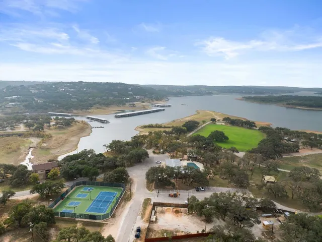 a view of a lake with a mountain