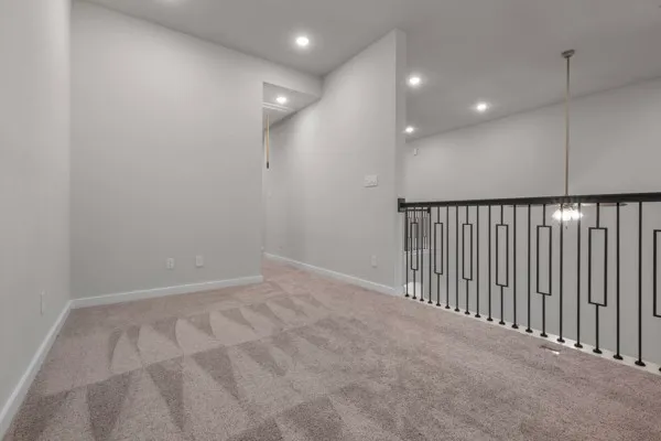 a view of hallway with a window