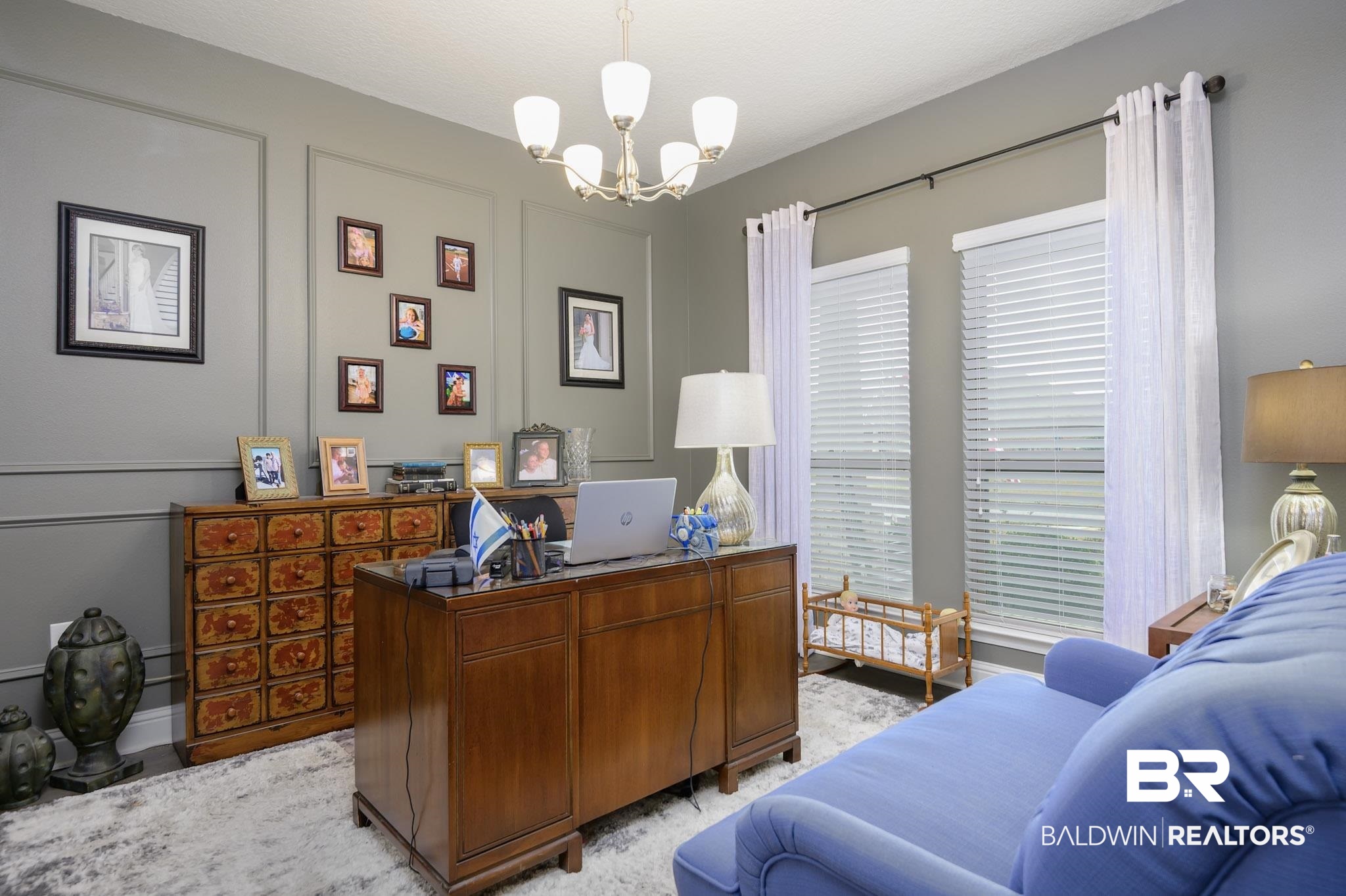 31751 Kestrel Loop Daphne, AL 36527 - Photo 12 of 21 Home office with a decorative wall and suspended lighting