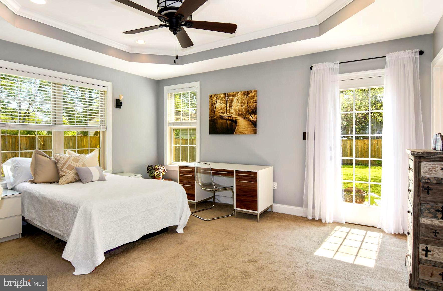 458 Riverside Drive Pasadena, MD 21122 - Photo 18 of 35 Main Level Master Suite with Dramatic Tray Ceiling