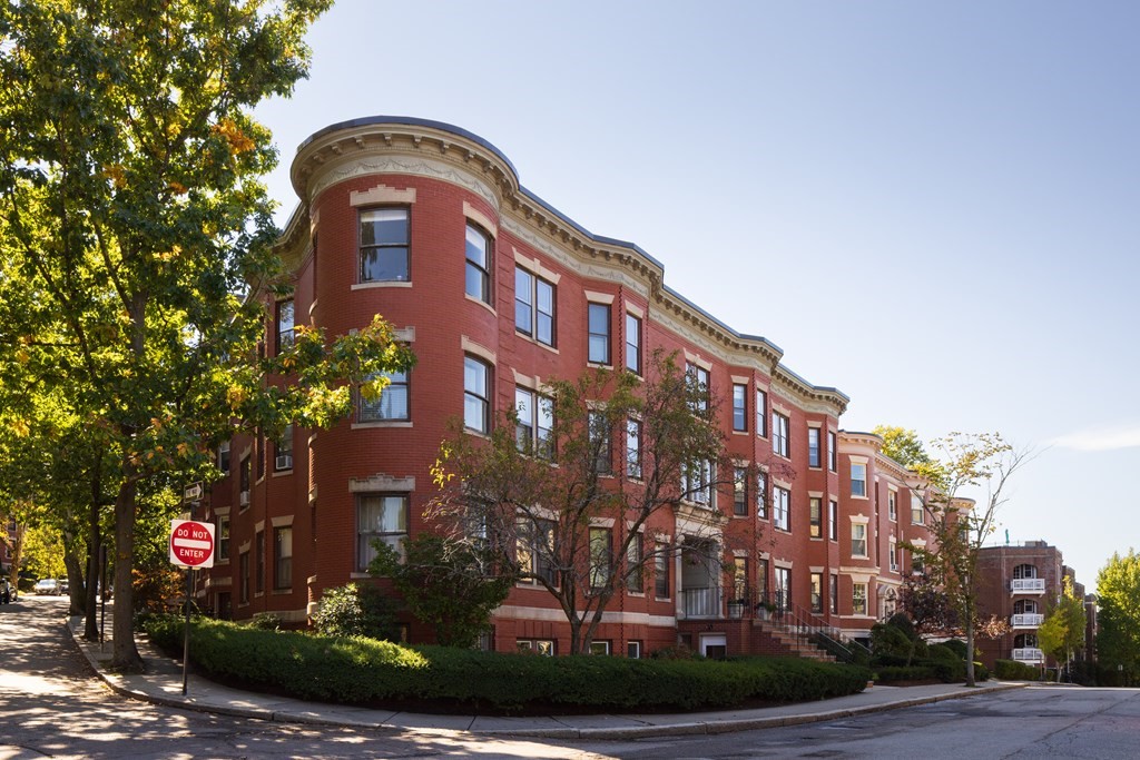a front view of a building