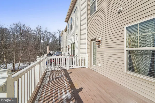 a view of a wooden deck