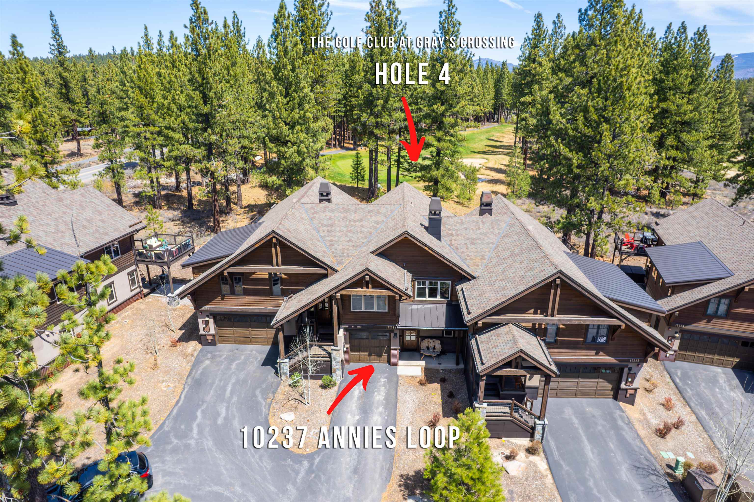 10237 Annies Loop, Unit A5 Truckee, CA 96161 - Photo 8 of 11 an aerial view of a house with swimming pool and furniture