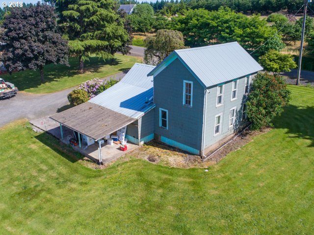 33555 Southwest Firdale Road Cornelius, OR 97113 - Photo 7 of 23 an aerial view of a house with swimming pool garden and patio