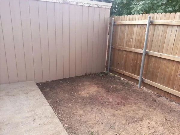 a view of wooden fence
