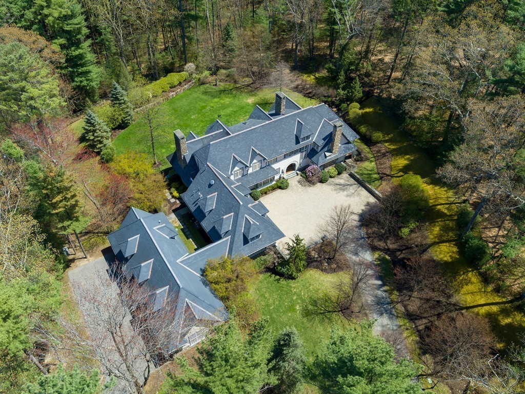 49 Possum Road Weston, MA 02493 - Photo 28 of 33 an aerial view of a house with a yard