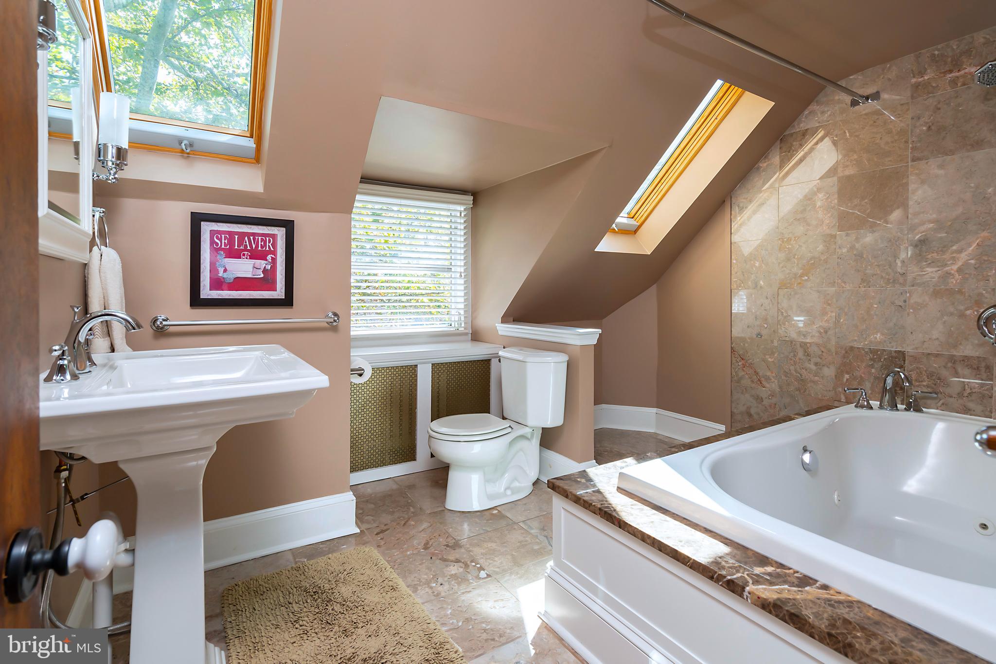 327 Valley Road Merion Station, PA 19066 - Photo 45 of 55 Gorgeous third floor bathroom with skylights