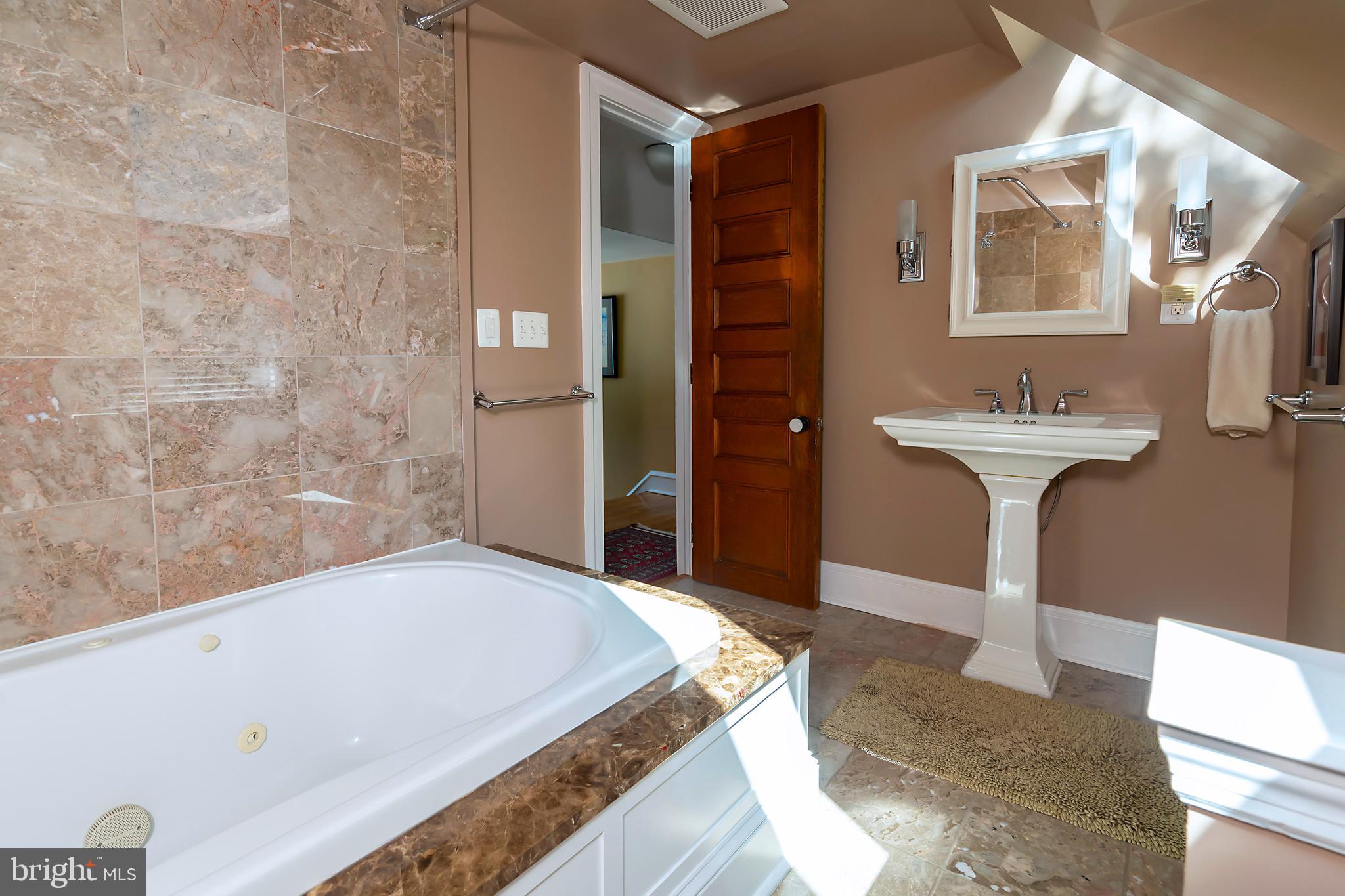 327 Valley Road Merion Station, PA 19066 - Photo 47 of 55 Gorgeous third floor bathroom with skylights