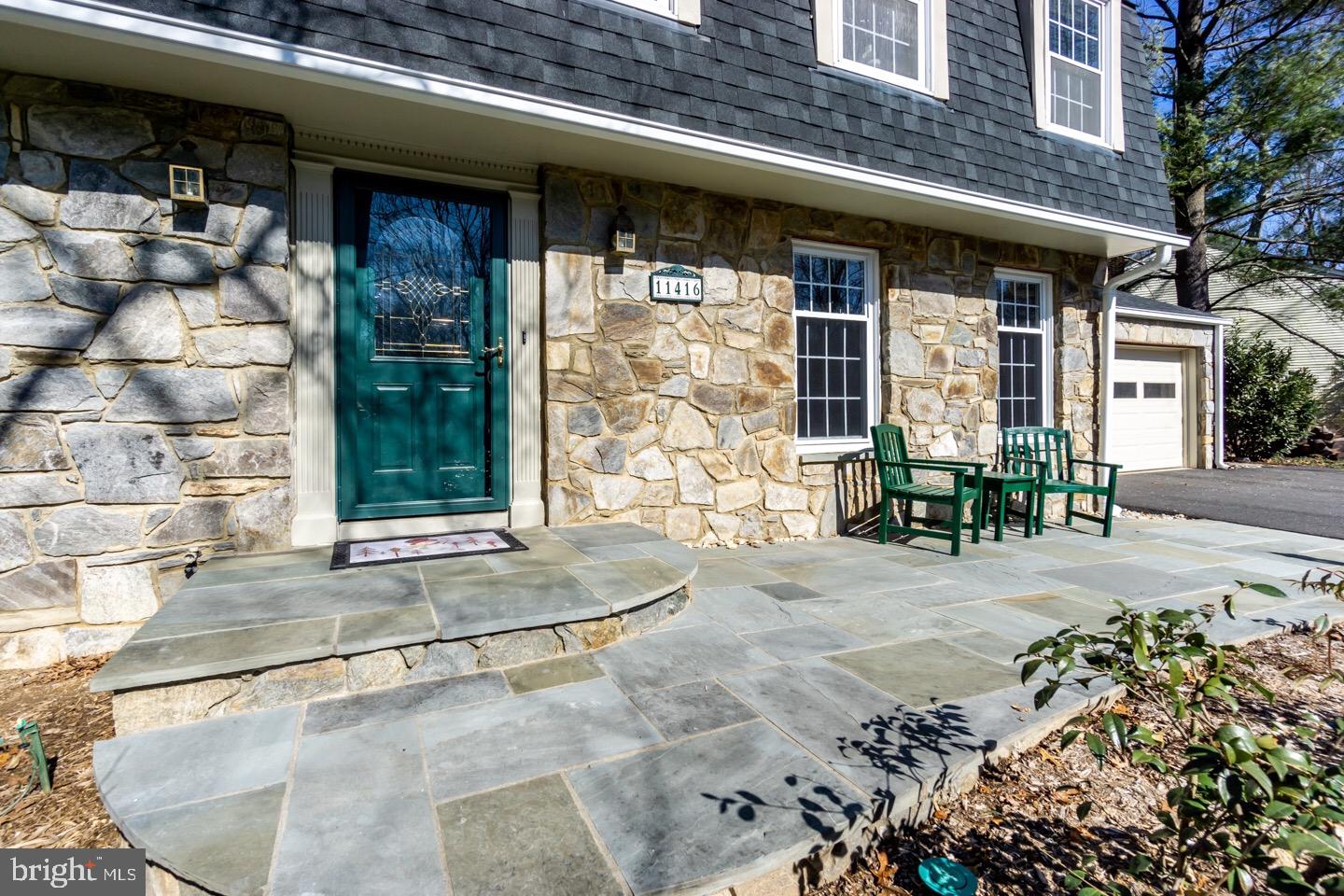 11416 Running Cedar Road Reston, VA 20191 - Photo 3 of 43 FLAGSTONE WALKWAY AND STONE FRONT FACADE