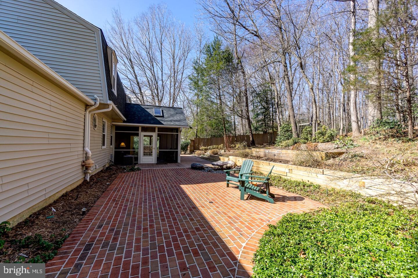 11416 Running Cedar Road Reston, VA 20191 - Photo 26 of 43 VIEW OF BRICK PATIO AND REAR YARD