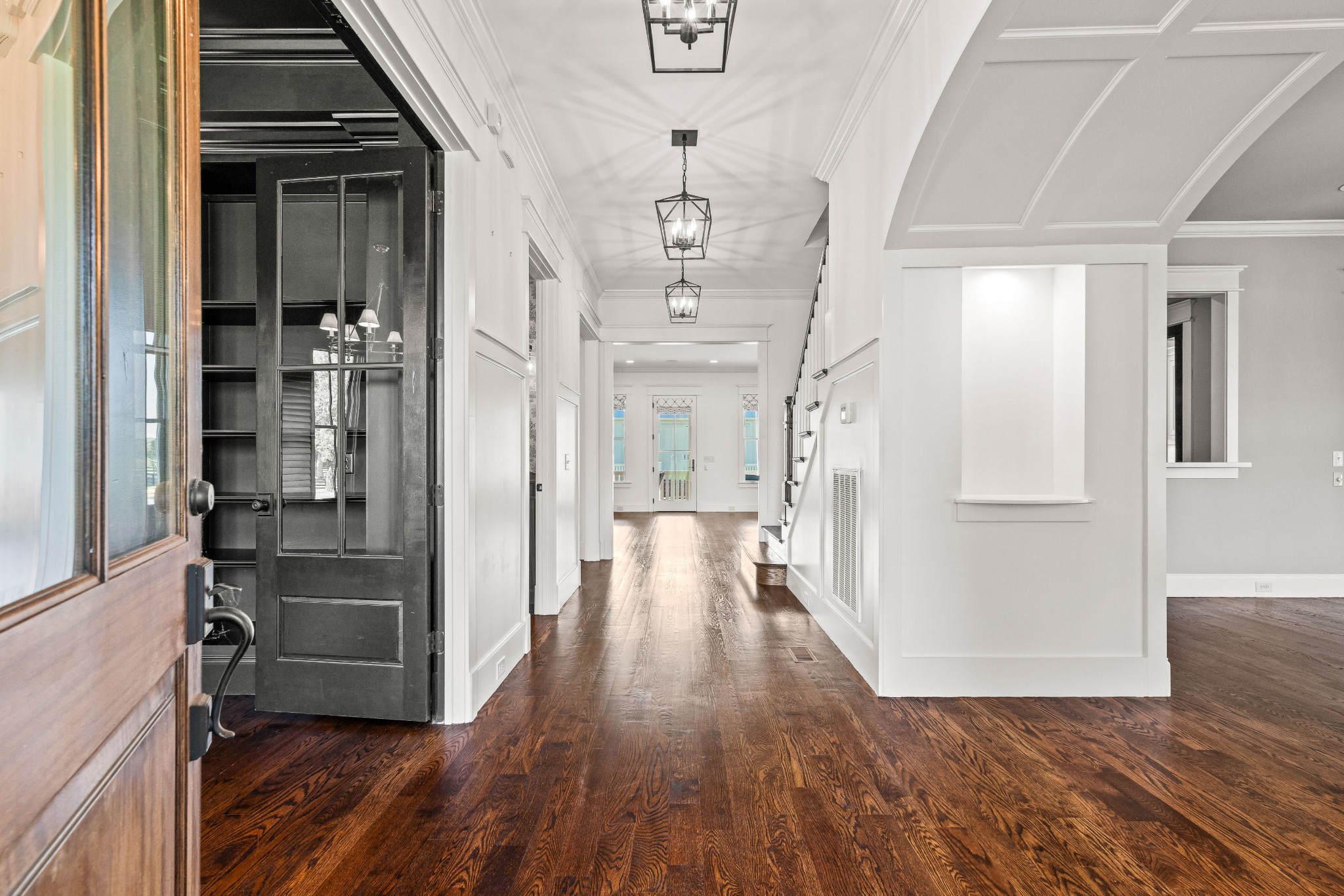 4108 Trinity Road College Grove, TN 37046 - Photo 14 of 70 a view of a hallway with wooden floor and staircase