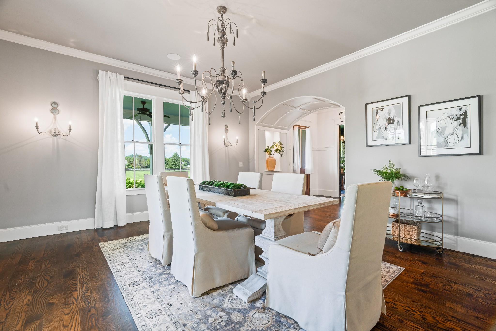 4108 Trinity Road College Grove, TN 37046 - Photo 21 of 70 a view of a dining room with furniture wooden floor and chandelier