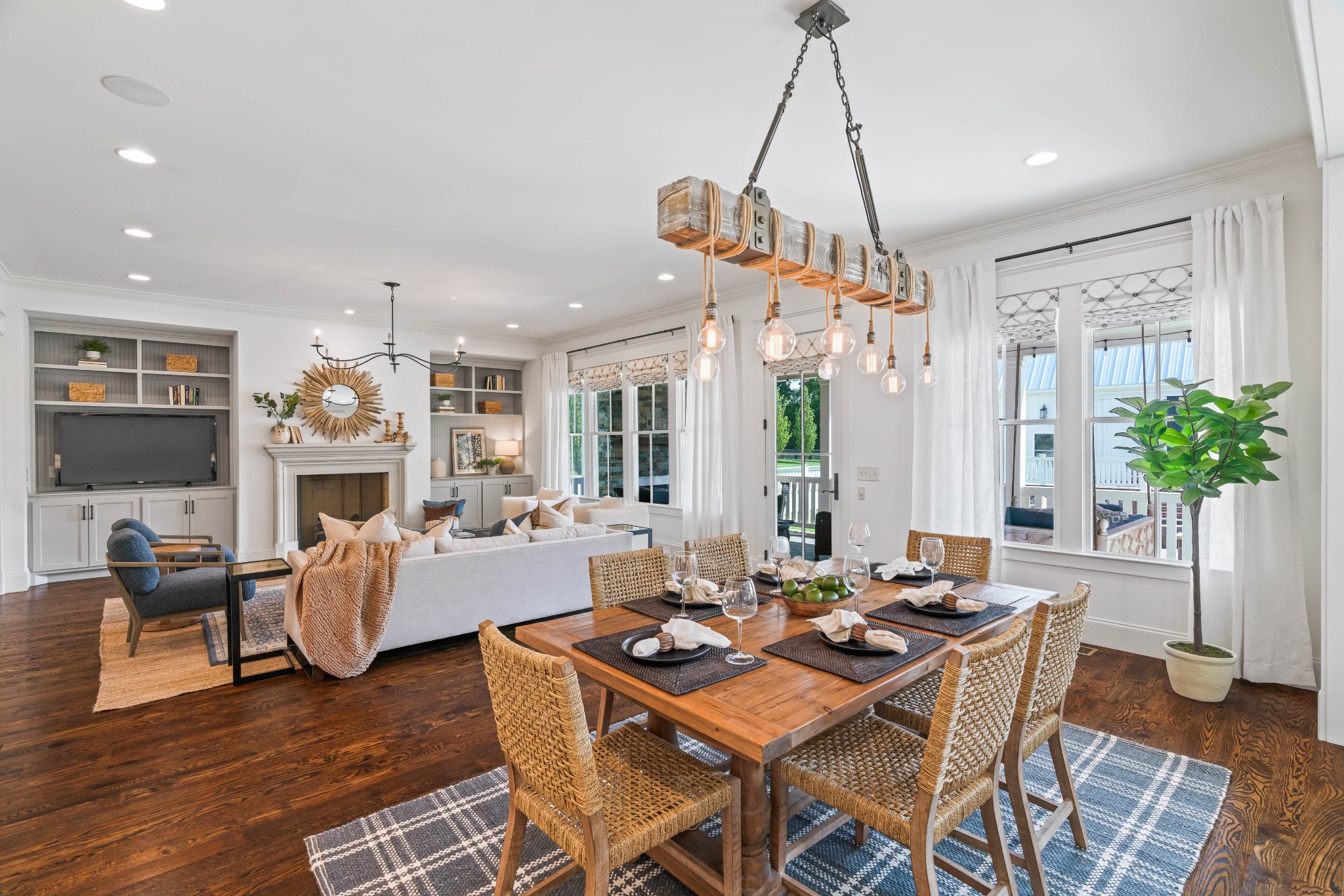4108 Trinity Road College Grove, TN 37046 - Photo 32 of 70 a view of a dining room with furniture window and wooden floor